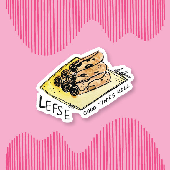 Lefse Sticker Scribble Lady