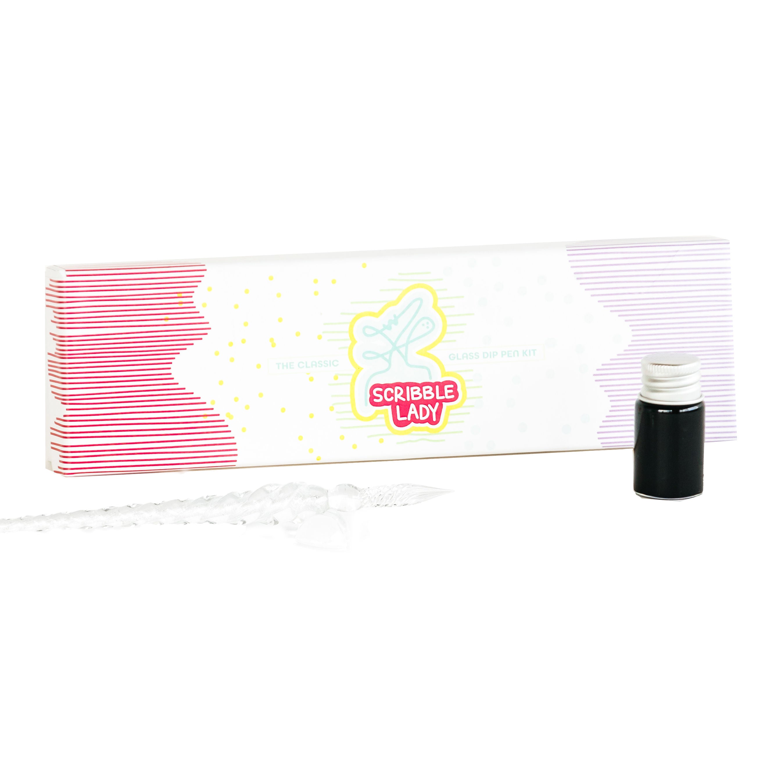 NEW Glow in the Dark Glass Dip Pen Kit with Invisible Ink – Scribble Lady