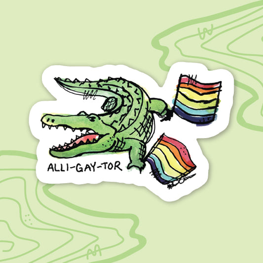 Alli-GAY-tor Sticker